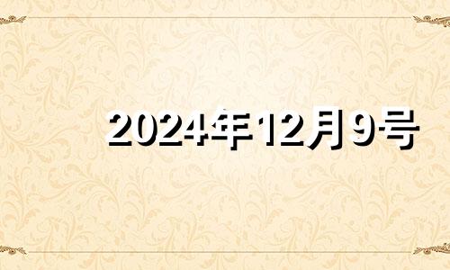 2024年12月9号 2024年十二月