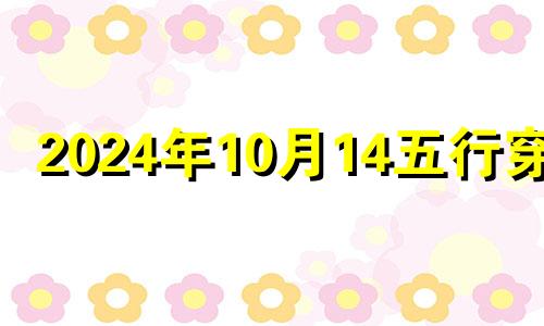 2024年10月14五行穿衣 2024年10月13日农历