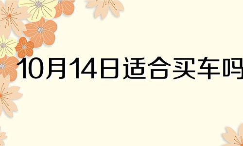 10月14日适合买车吗? 10月14适合提车吗