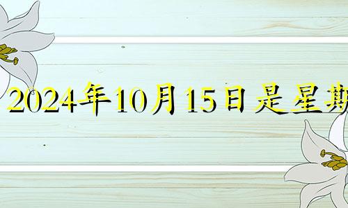 2024年10月15日是星期几 10月14号适合开业吗