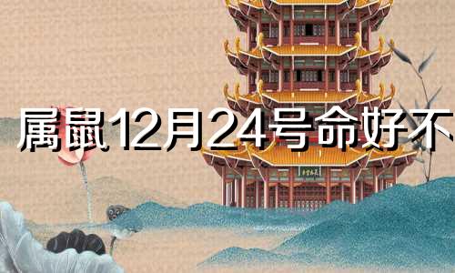 属鼠12月24号命好不好 2020鼠年12月24日出生