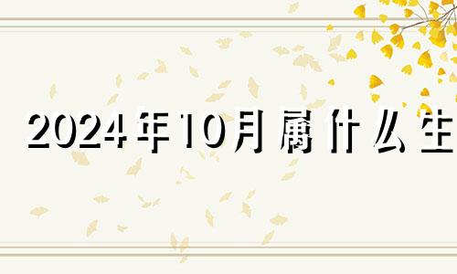 2024年10月属什么生肖 2024年10月星历表