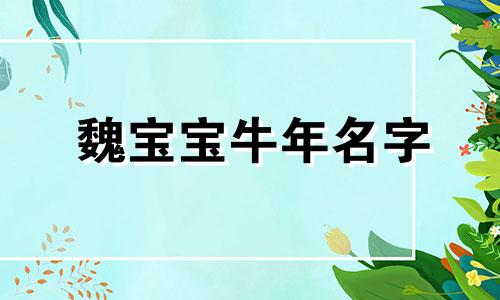 魏宝宝牛年名字 魏姓宝宝起名大全免费取名