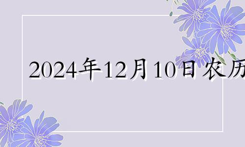 2024年12月10日农历 2024年12月24日五行穿衣