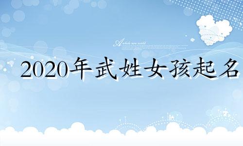 2020年武姓女孩起名 2024年姓武的女孩名字