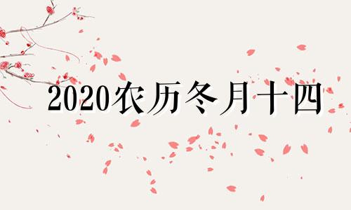 2020农历冬月十四 2020农历12月十四