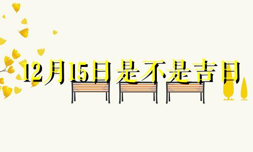 12月15日是不是吉日 12月15日适合什么