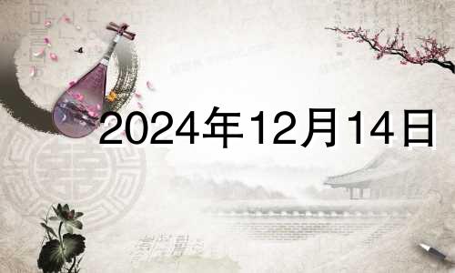 2024年12月14日 2024年12月日历表