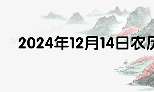 2024年12月14日农历 2020年农历冬月十四