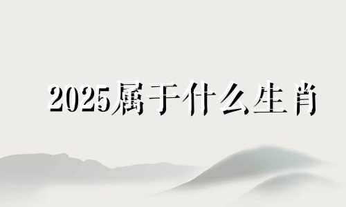 2025属于什么生肖 2025年生肖是什么