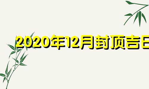 2020年12月封顶吉日 12月22号吉时