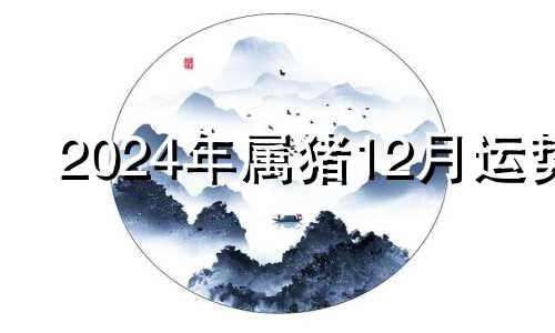 2024年属猪12月运势 属猪人2020年12月23日运势