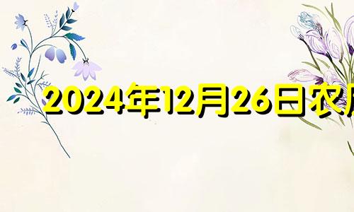 2024年12月26日农历 农历12月25日适合入宅吗