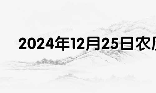 2024年12月25日农历 2034年12月25日