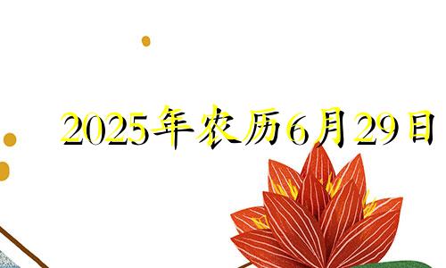 2025年农历6月29日 2025年6月22日