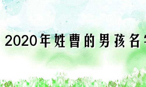 2020年姓曹的男孩名字 2024年曹姓宝宝取名