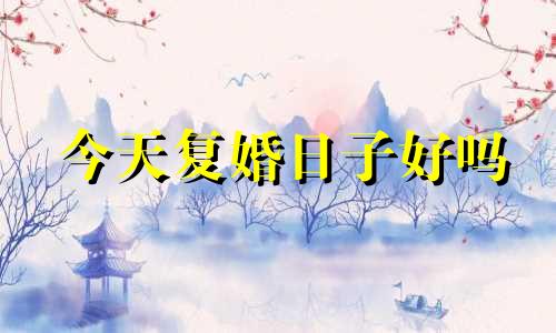 今天复婚日子好吗 复婚吉日2024